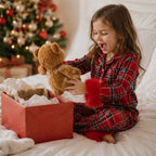 Toddler Pajama Set Santa & Snowflake Print Soft Fur-Trim