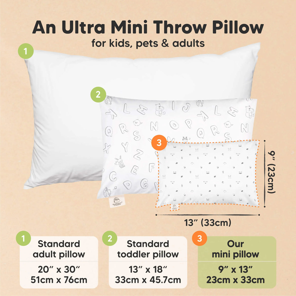 Toddler Pillow Cotton Pillowcase Machine Washable