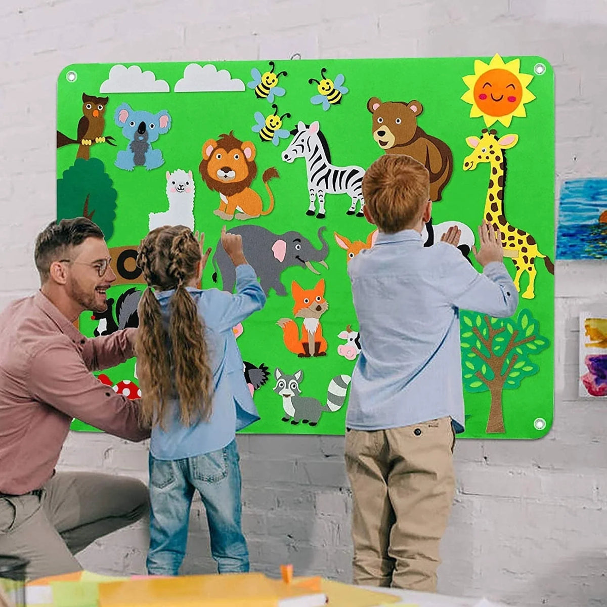 Toddler Playboard Durable Felt Reusable Travel Friendly