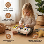 Toddler Sensory Board Working Switches & LED Lights