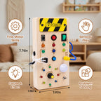 Toddler Sensory Board Working Switches & LED Lights