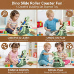 Toddler Slide Dinosaur-Themed Stable Frame Tool-Free Assembly