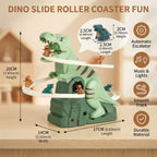 Toddler Slide Dinosaur-Themed Stable Frame Tool-Free Assembly