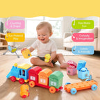 Toddler Train Set Numbered Carts & Farm Animals