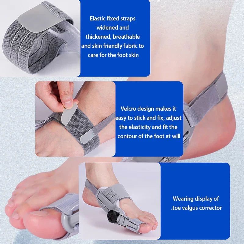 Toe Corrector Adjustable 3D Knob & Silicone Cushions