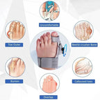 Toe Corrector Adjustable 3D Knob & Silicone Cushions