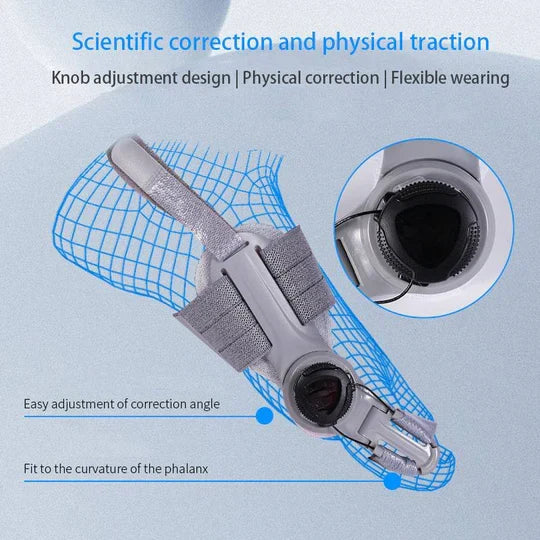 Toe Corrector Adjustable 3D Knob & Silicone Cushions