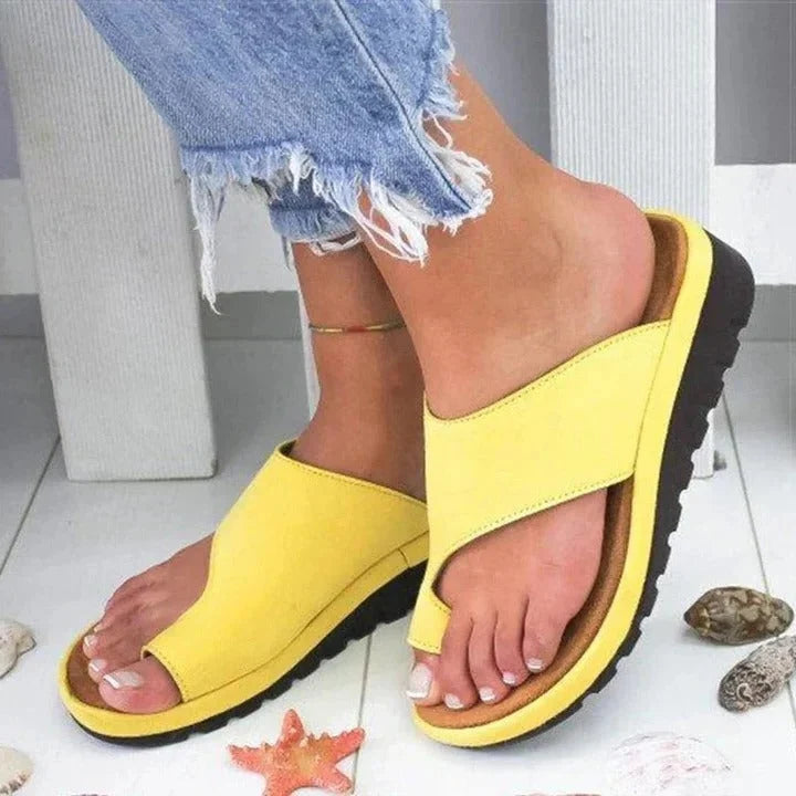 Toe-Ring Sandals Toe Alignment & Multi-Zone Arch Support Slip-On