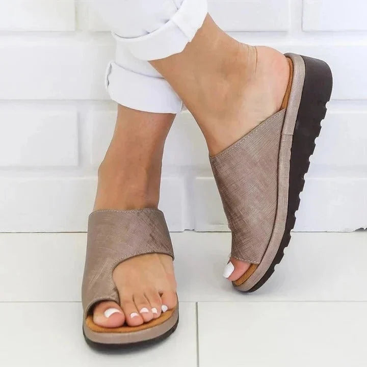 Toe-Ring Sandals Toe Alignment & Multi-Zone Arch Support Slip-On