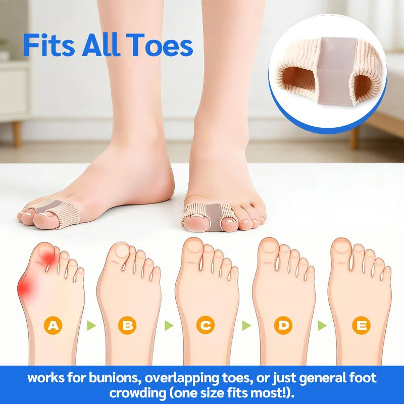 Toe Separator Set Soft Padded Silicone Breathable