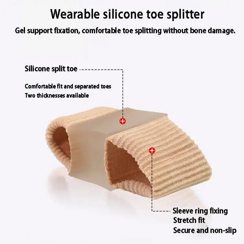 Toe Separator Set Soft Silicone Ergonomic Fit 2 Pairs