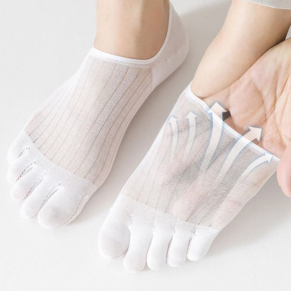 Toe Socks Five-Toe Seamless Anti-Slip Heel