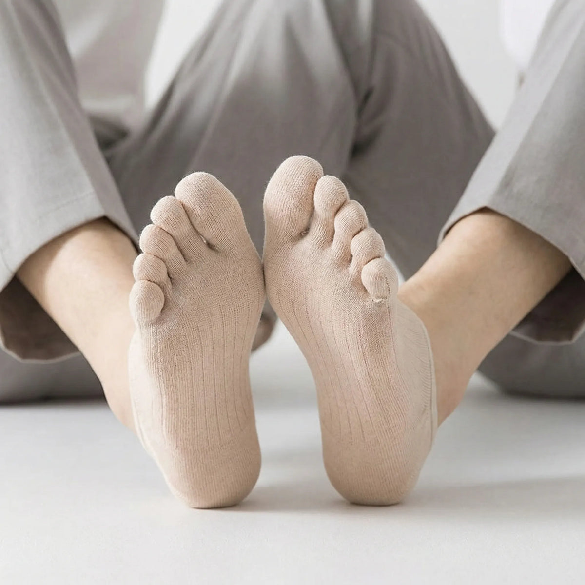 Toe Socks Five-Toe Seamless Anti-Slip Heel