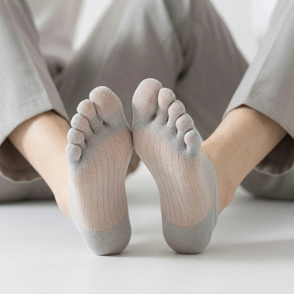 Toe Socks Five-Toe Seamless Anti-Slip Heel