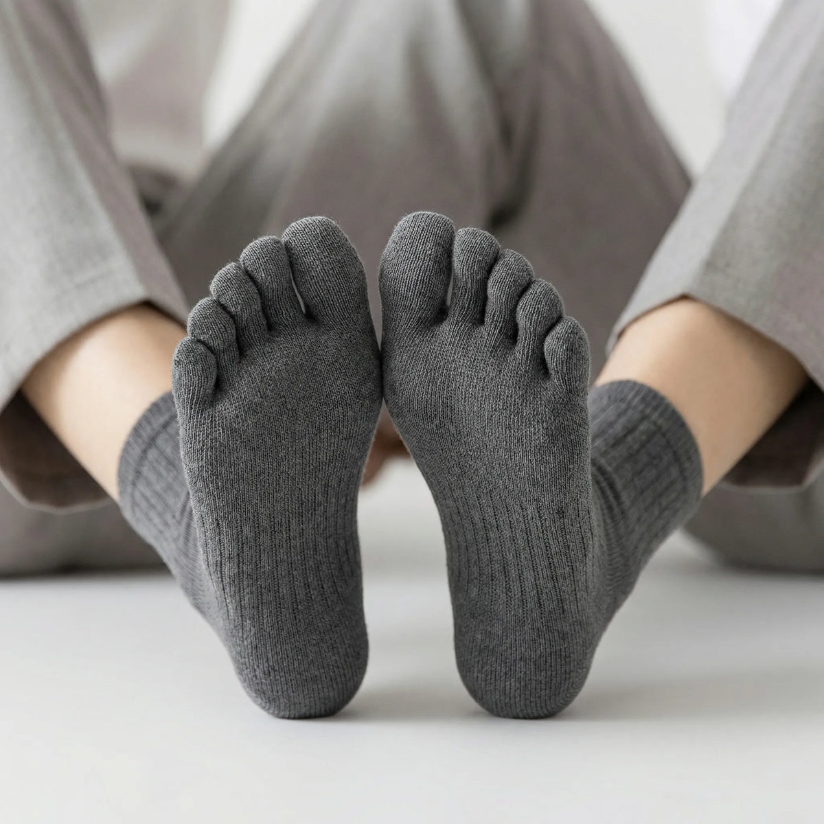 Toe Socks Five-Toe Seamless Anti-Slip Heel