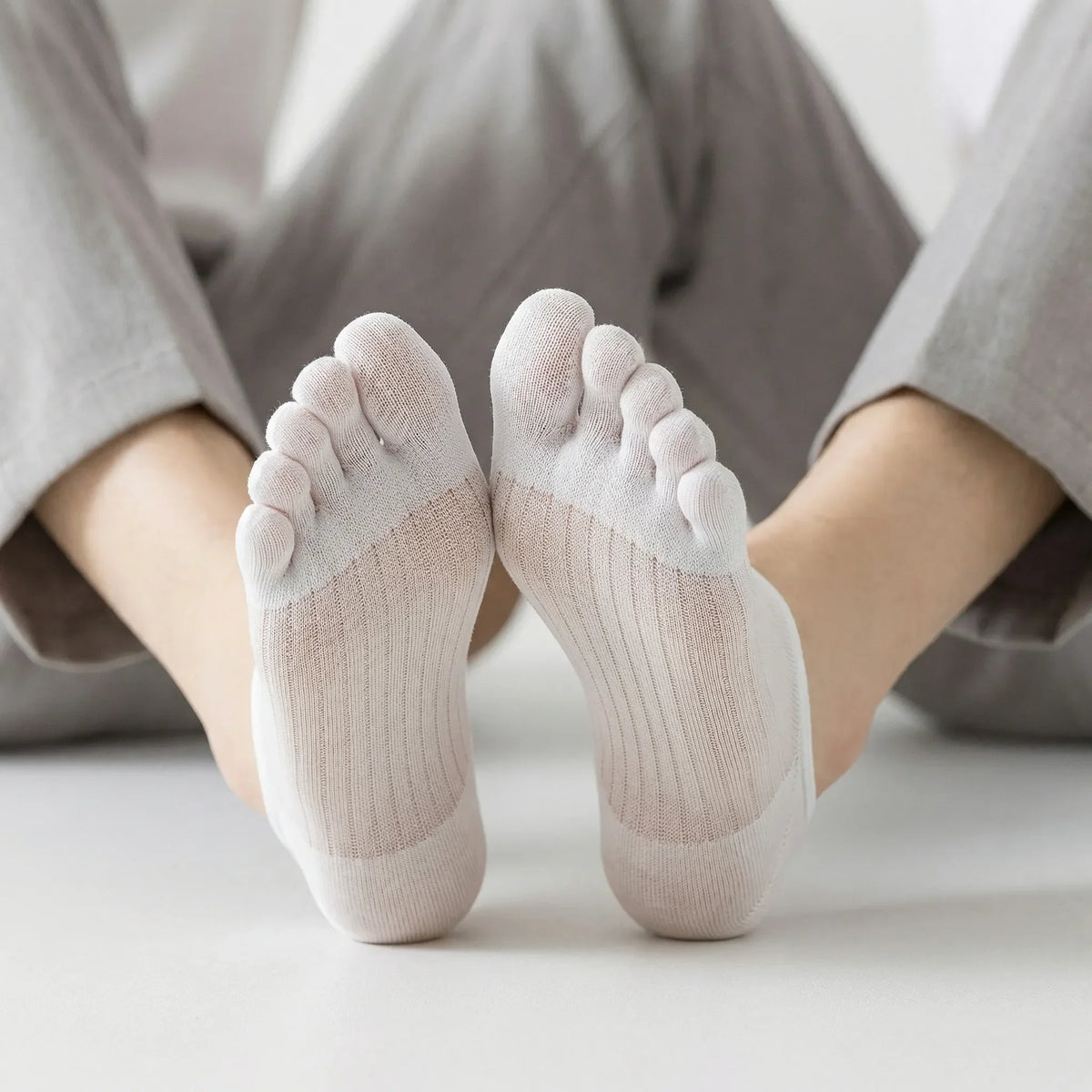 Toe Socks Five-Toe Seamless Anti-Slip Heel