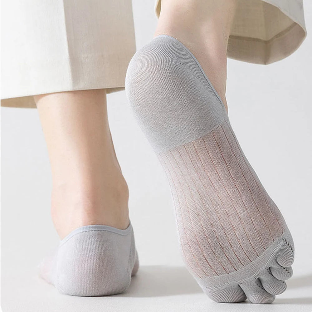 Toe Socks Five-Toe Seamless Anti-Slip Heel