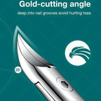 Toenail Clippers Ergonomic Non-Slip Handle Surgical-Grade Stainless Steel