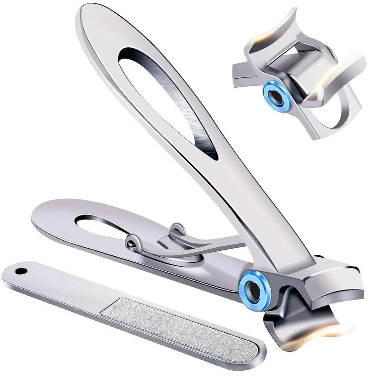 Toenail Clippers Extra Wide Stainless Steel Non-Slip Grip