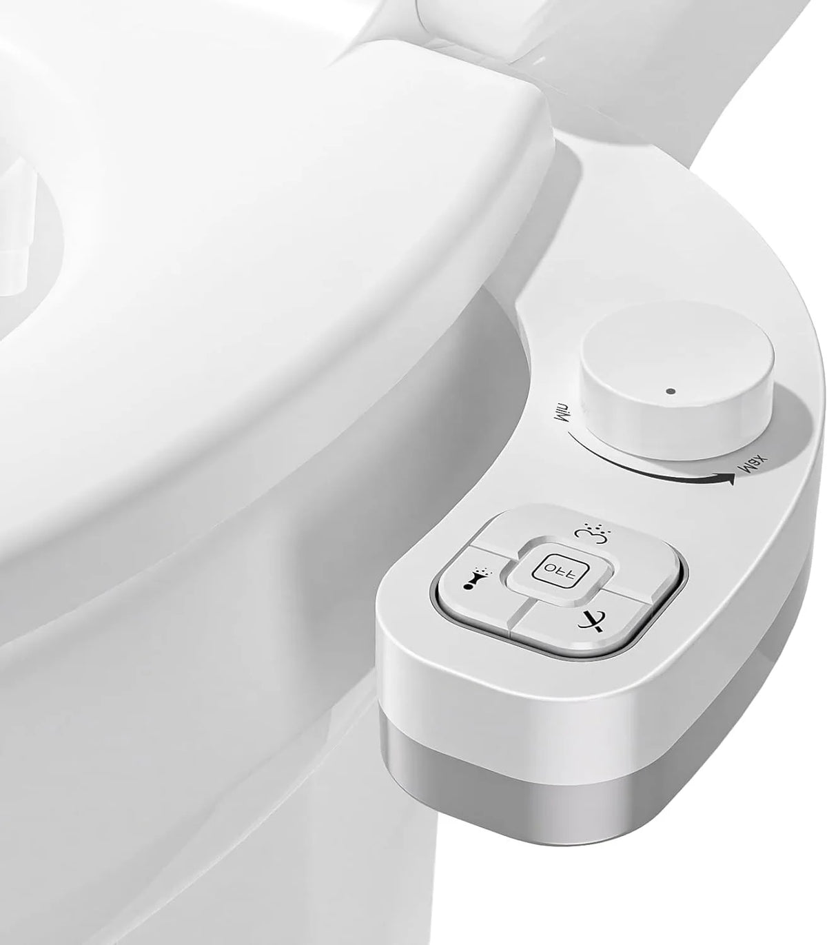 Toilet Bidet Attachment Dual Retractable Nozzles Adjustable Pressure