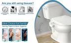 Toilet Bidet Attachment Dual Retractable Nozzles Adjustable Pressure