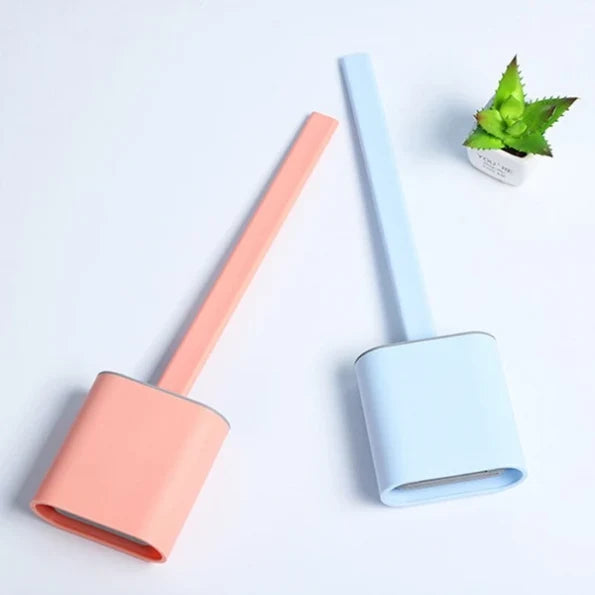 Toilet Brush Antibacterial Silicone Bristles & Ventilated Holder