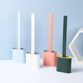 Toilet Brush Antibacterial Silicone Bristles & Ventilated Holder
