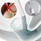 Toilet Brush Antibacterial Silicone Quick-Drying Tool-Free Wall Mount