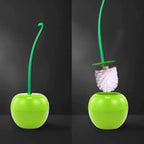 Toilet Brush Cherry-Shaped Holder Thick Bristles & Ergonomic Handle