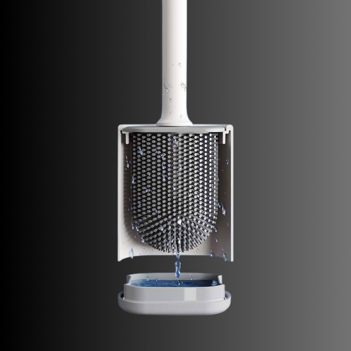 Toilet Brush Ergonomic Handle & Durable Nylon Bristles