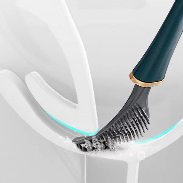 Toilet Brush Flexible Silicone Drip Tray & Wall Mount