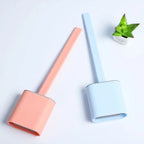 Toilet Brush Flexible Silicone Head & Ventilated Holder