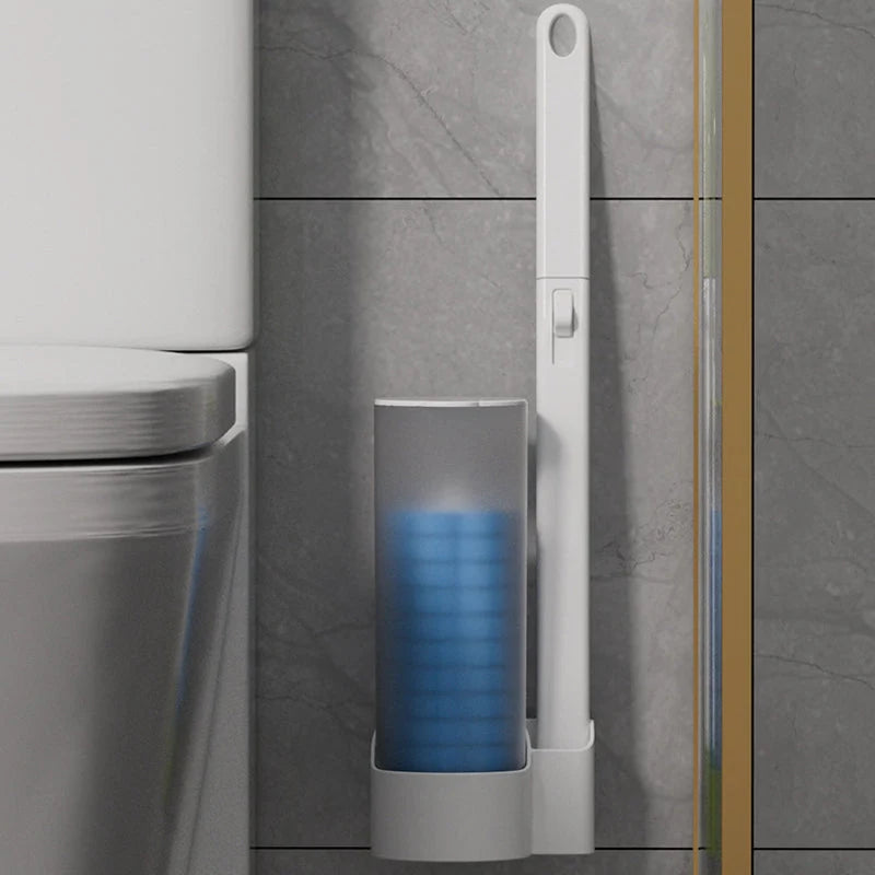 Toilet Brush Set 18 Disposable Heads & Holder