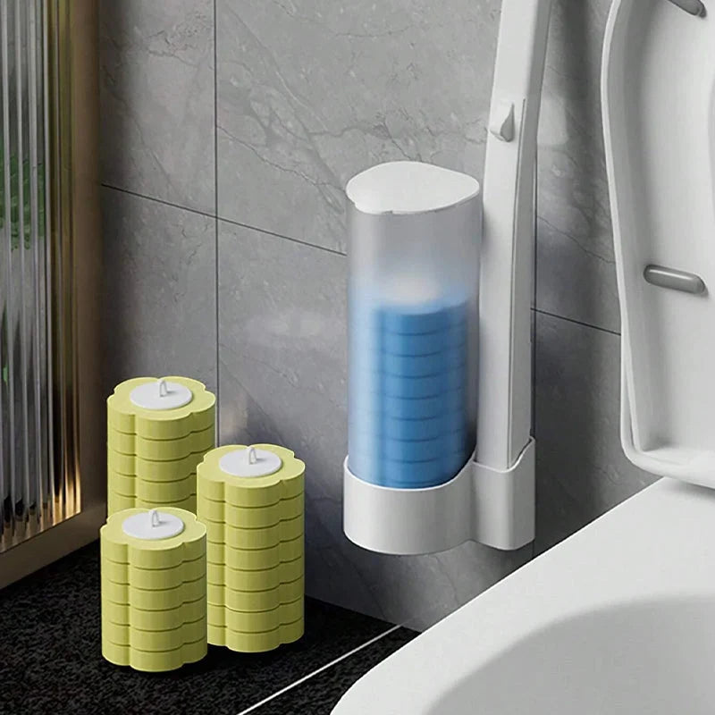 Toilet Brush Set 18 Disposable Heads & Holder
