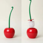 Toilet Brush Set Cherry Holder Thick Brush Head
