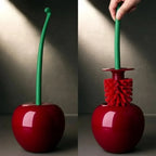Toilet Brush Set Cherry Holder Thick Brush Head