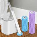 Toilet Brush Set Disposable Heads 360-Degree Cleaning Long Handle