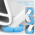 Toilet Brush Set Disposable Heads 360-Degree Cleaning Long Handle