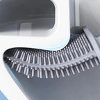Toilet Brush Set Flexible Silicone Head & Wall Mount