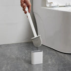 Toilet Brush Set Flexible Silicone Head & Wall Mount