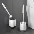 Toilet Brush Set Silicone Flexible Non-Stick Quick-Drying
