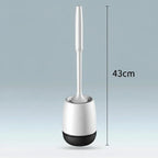 Toilet Brush Set Silicone Flexible Non-Stick Quick-Drying