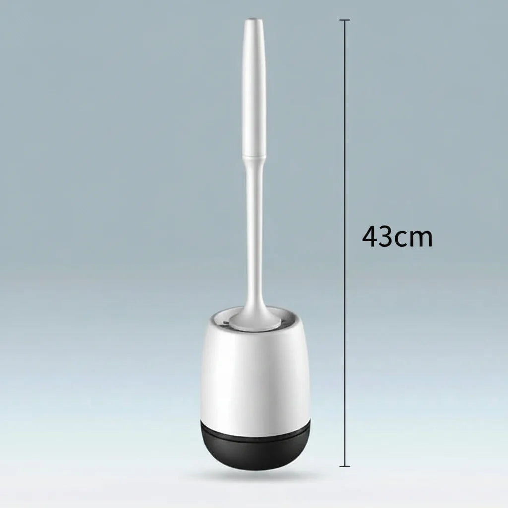 Toilet Brush Set Silicone Flexible Non-Stick Quick-Drying