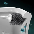 Toilet Brush Set Silicone Flexible Non-Stick Quick-Drying