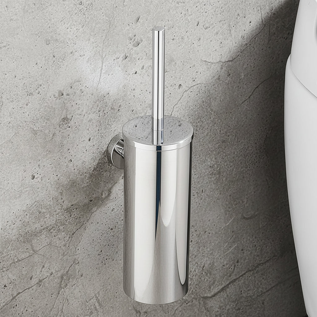 Toilet Brush Set Stainless Steel Wall-Mounted Holder