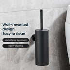 Toilet Brush Set Stainless Steel Wall-Mounted Holder