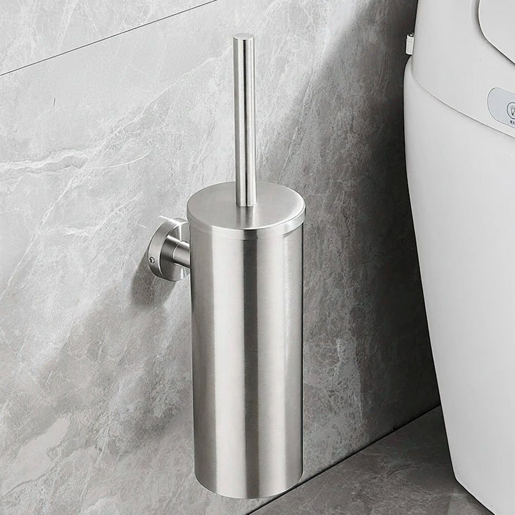 Toilet Brush Set Stainless Steel Wall-Mounted Holder
