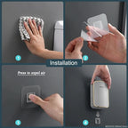 Toilet Brush Set Wall-Mounted Quick-Drain