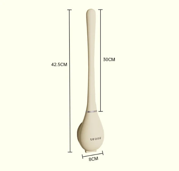 Toilet Brush Silicone Flat Head Wall Mount Drip Tray