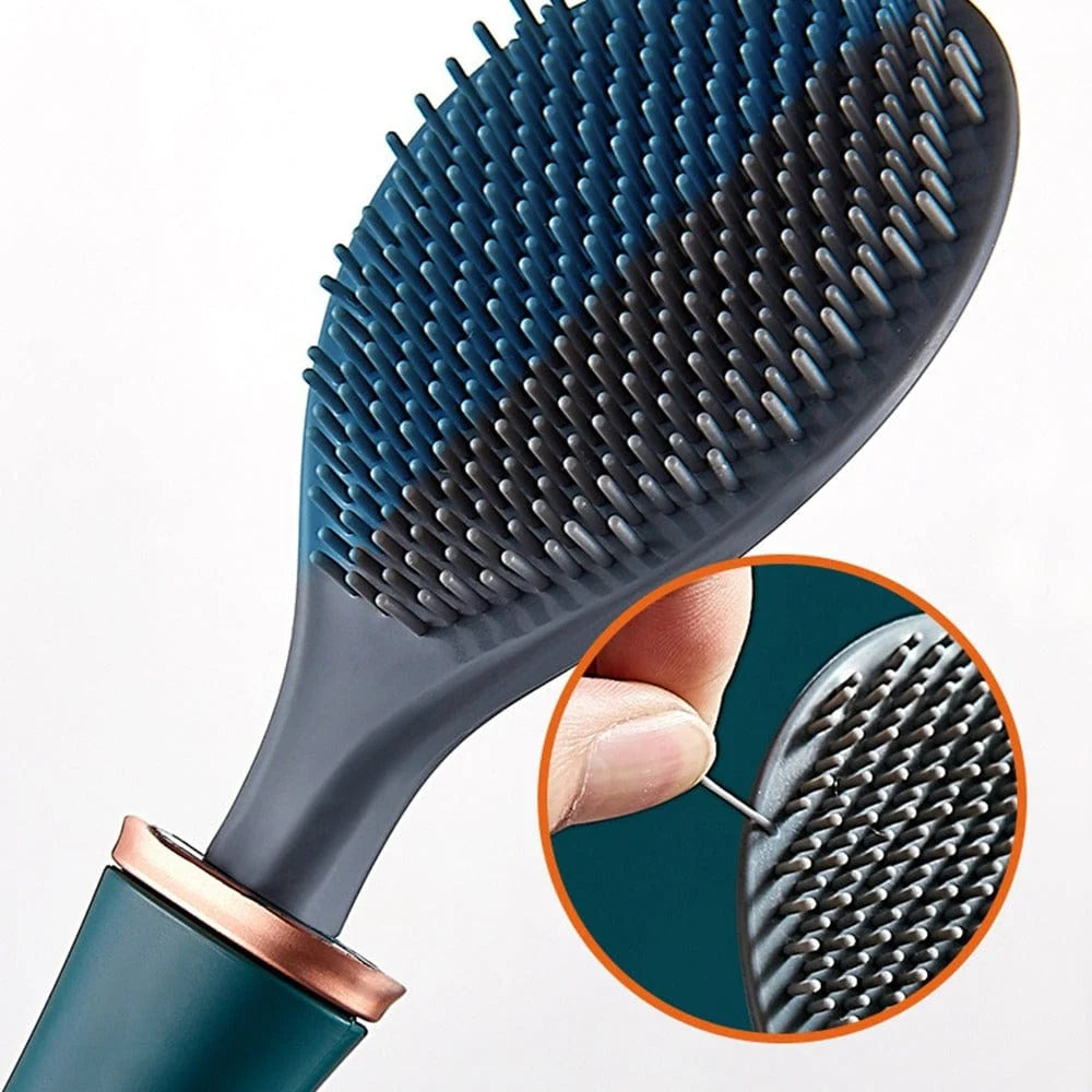 Toilet Brush Silicone Flat Head Wall Mount Drip Tray